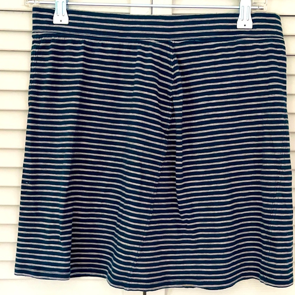 Toad & Co Lobelia Mini skirt Blue and white stripes Sz Small